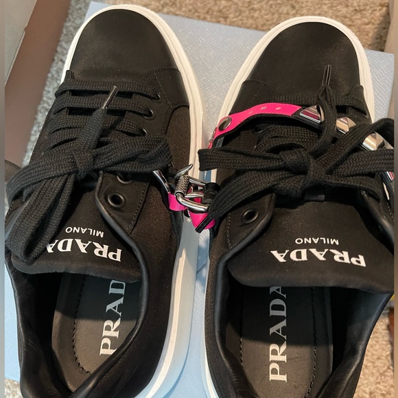 Prada Women Sneakers black with studded belt for sale - Picture 7 of 9